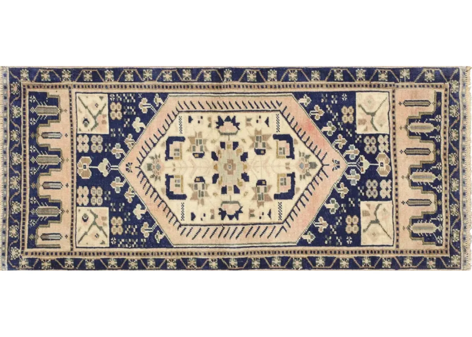 1960s Turkish Oushak Yastic-1'8"x3'9"