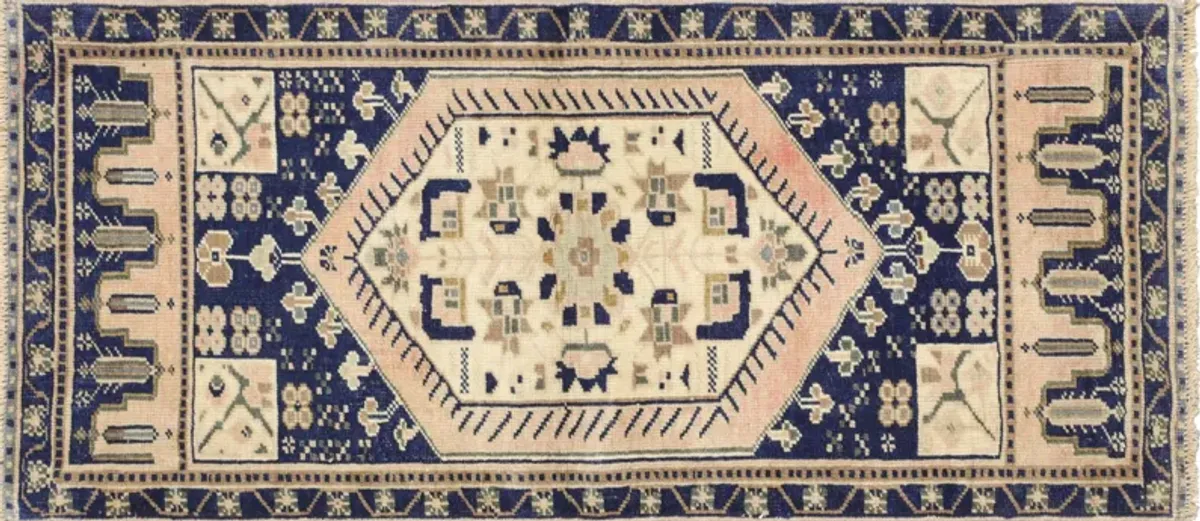 1960s Turkish Oushak Yastic-1'8"x3'9"