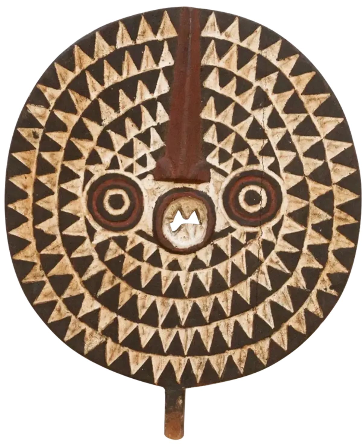 Aged Painted Finish Tribal African Mask