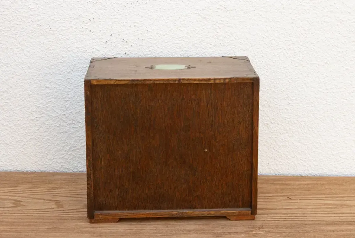 Small Vintage Multi-Drawer Elm Chest