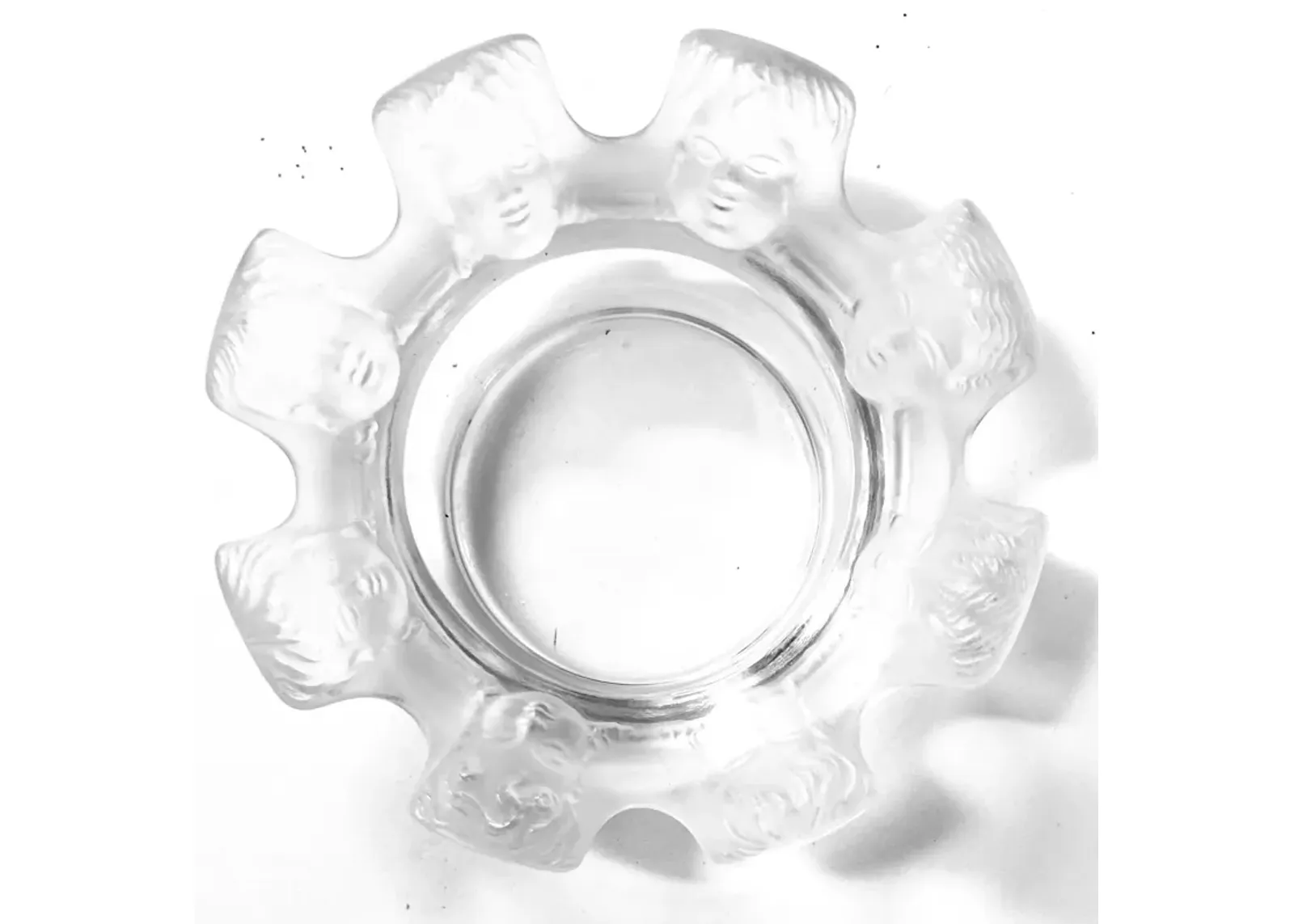 Lalique French Crystal St. Nicolas Tray - clear