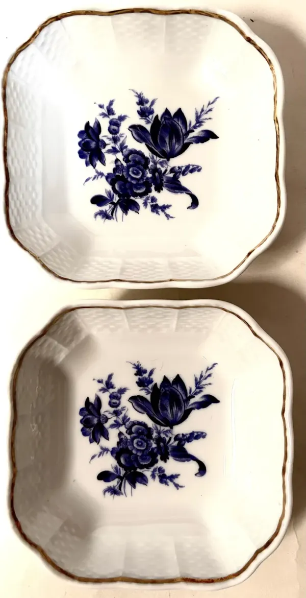 Ginori Italian Porcelain Trays Set of 2 - The Emporium Ltd. - Blue