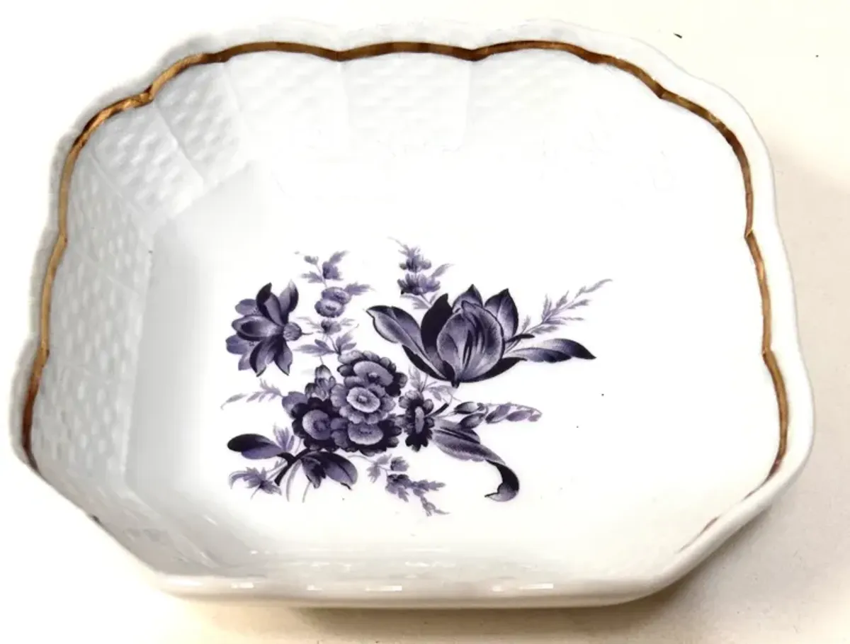 Ginori Italian Porcelain Tulip Tray - Blue