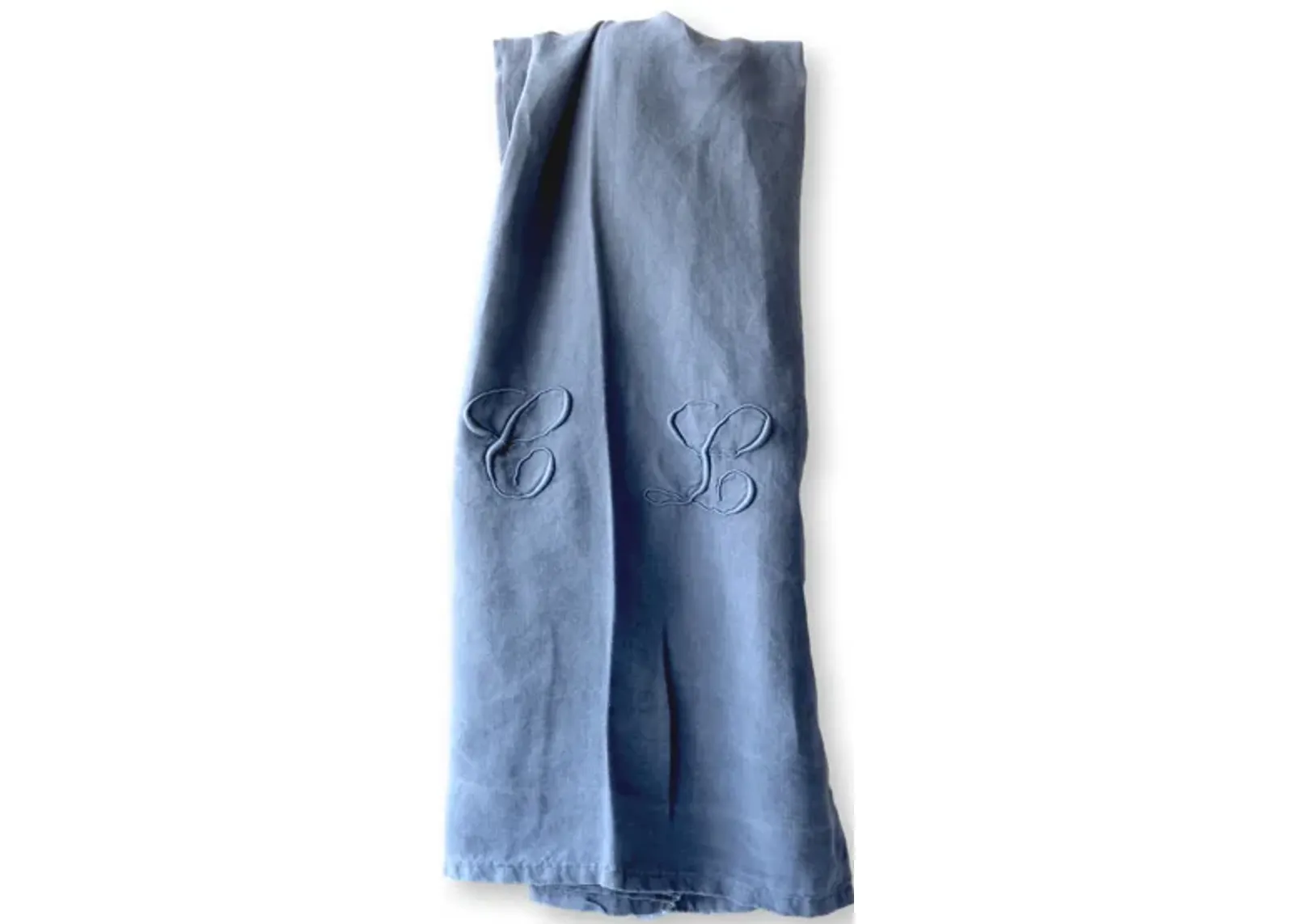 224" French Blue Linen Tablecloth