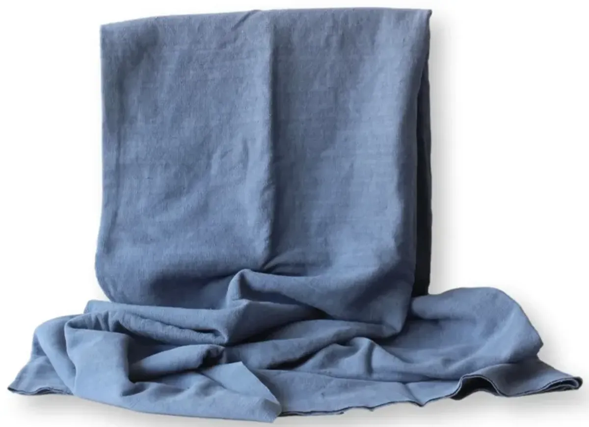 88" x 64" French Blue Linen Tablecloth