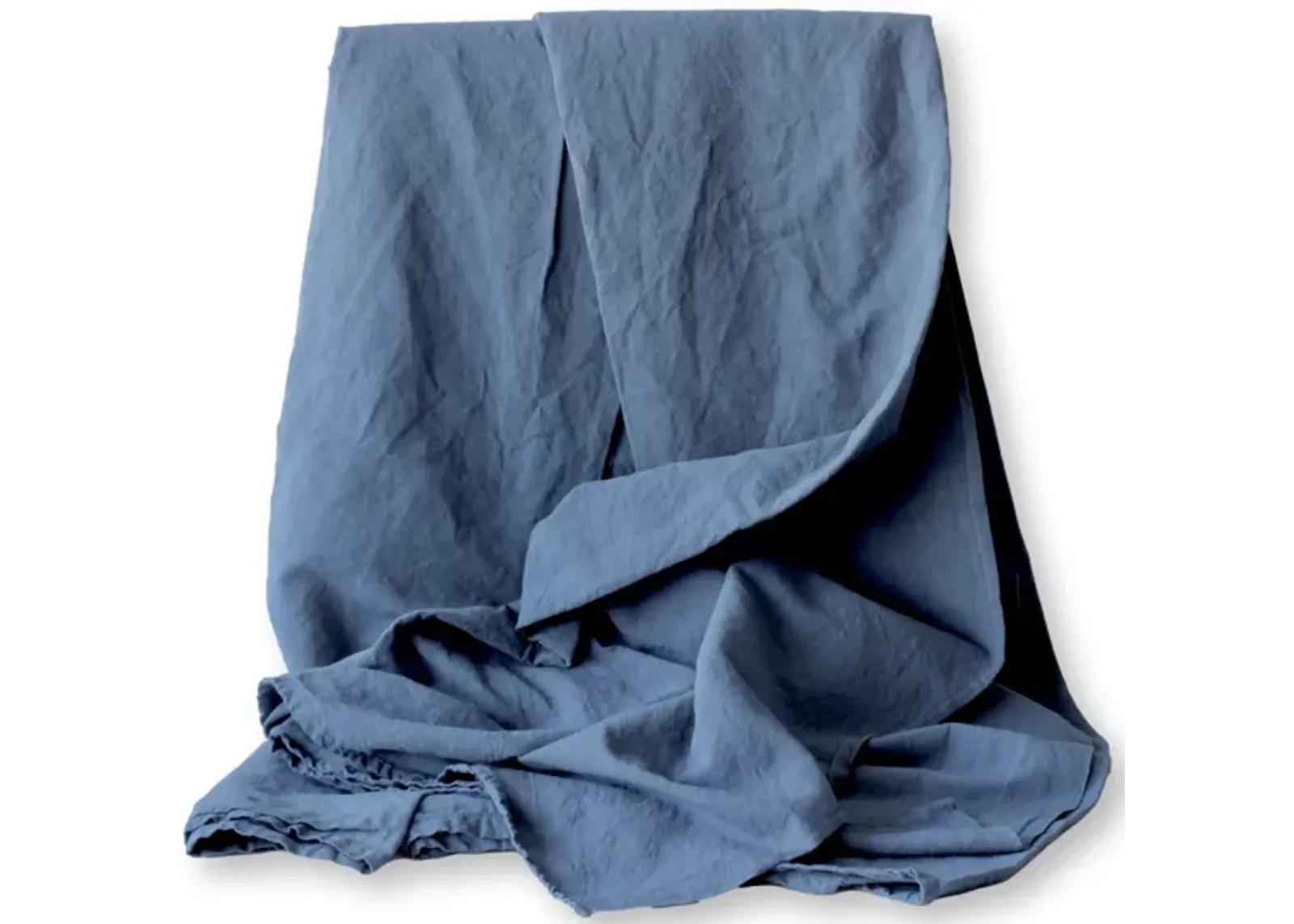 100" x 80" French Blue Linen Tablecloth