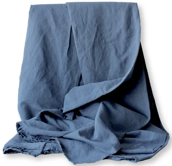 100" x 80" French Blue Linen Tablecloth By Rose Victoria