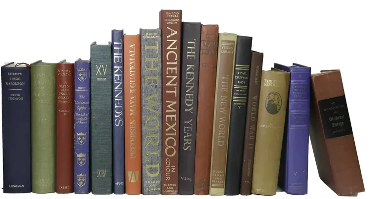 Vintage World History Oversized Book By The Foot - Booth & Williams - Green