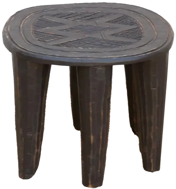 Ash Gray Painted African Table - de-cor - Grey