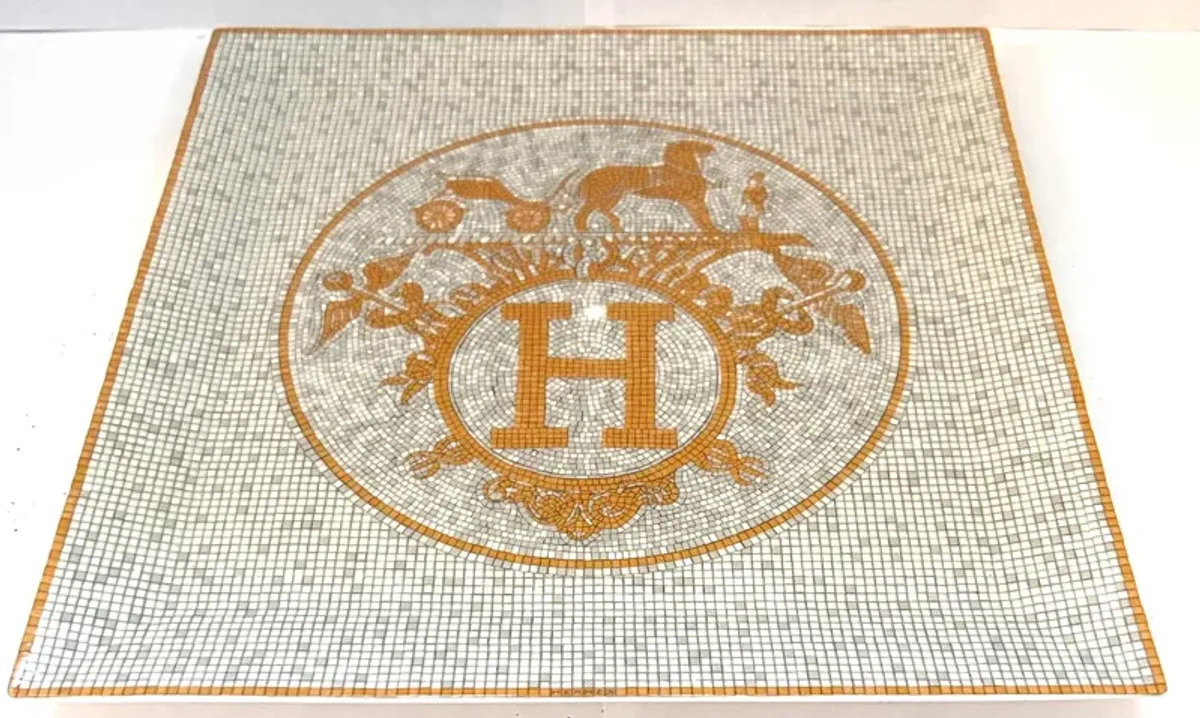 Hermès Mosaique Tray - Grey