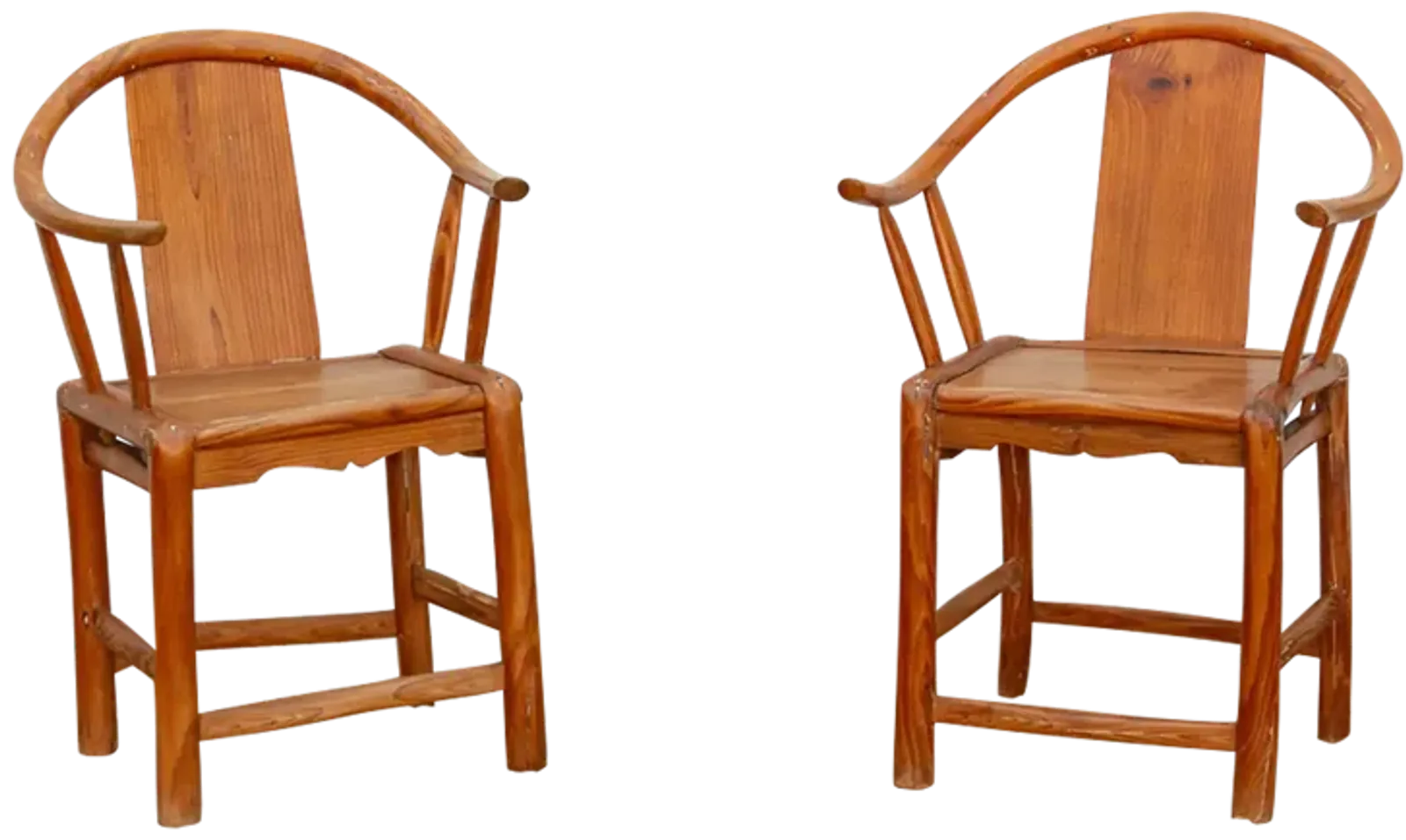 Pair of Antique Horse Shoe Chairs - Handcrafted