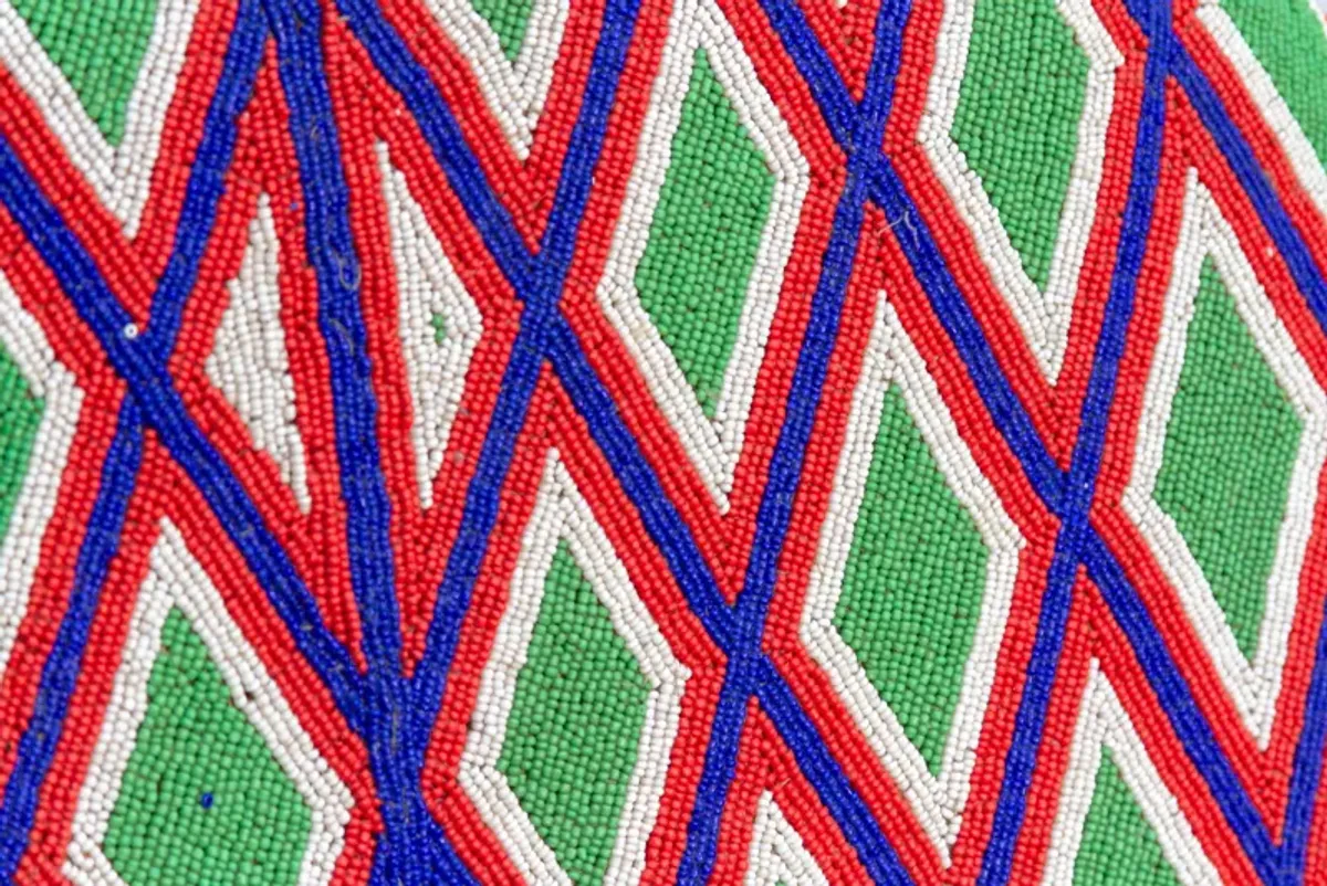 Colorful African Beaded Armchairs - de-cor - Handcrafted - pink