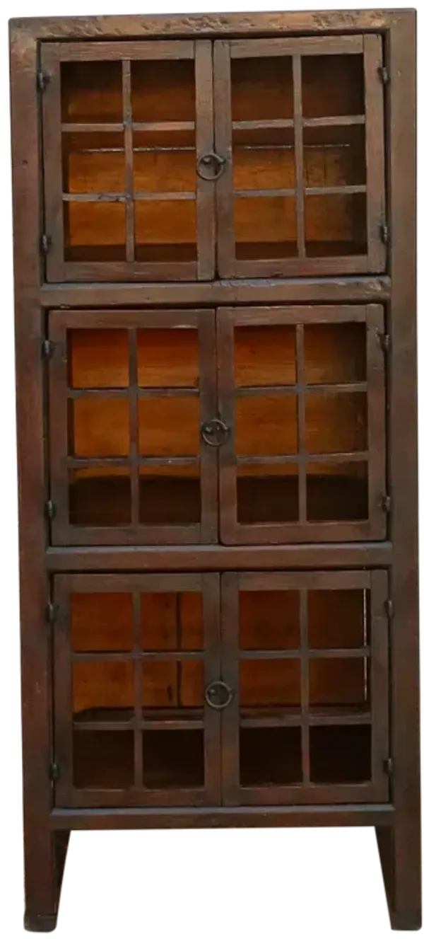 Antique Lattice Doors Kitchen Cabinet