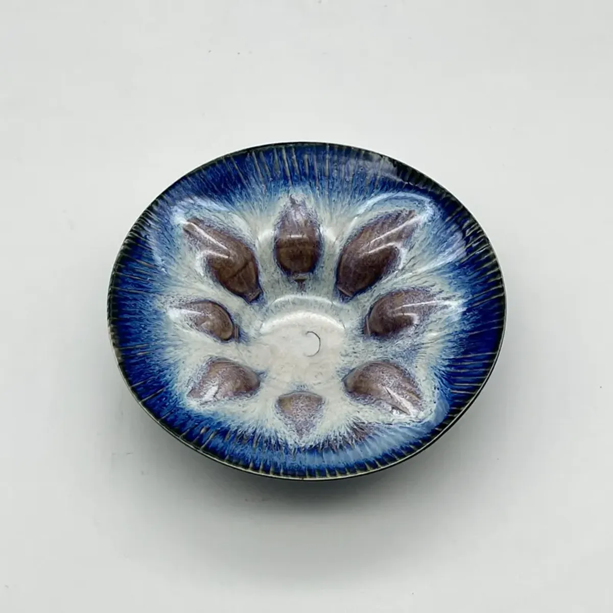 Glazed Art Pottery Bowl by Kris Bliss - Blue