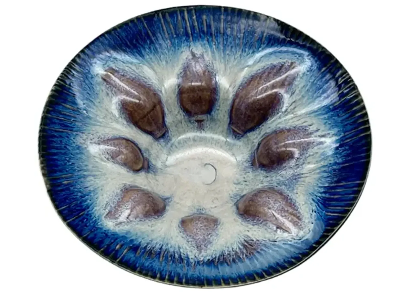 Glazed Art Pottery Bowl by Kris Bliss - Blue