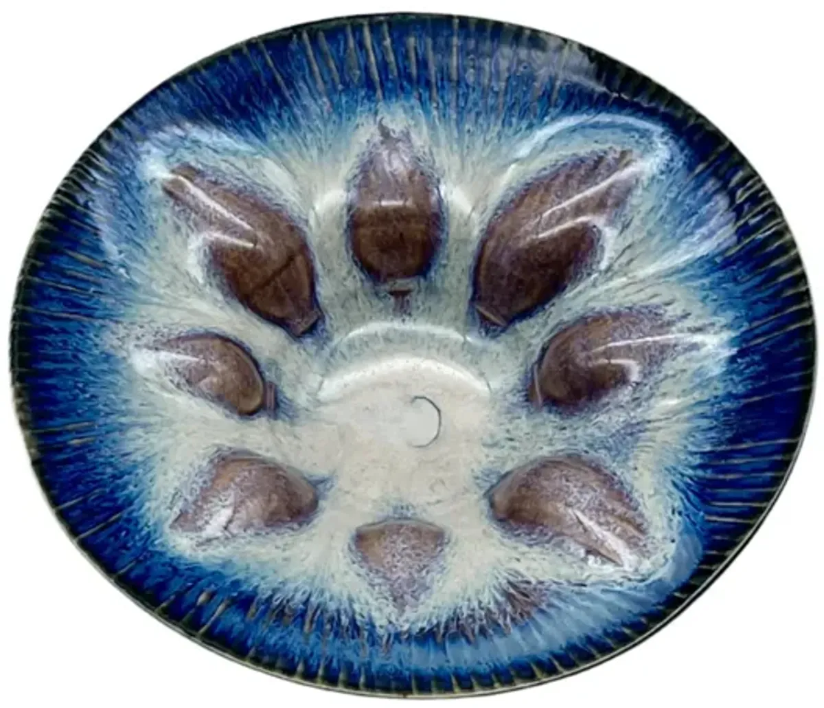 Glazed Art Pottery Bowl by Kris Bliss - Blue