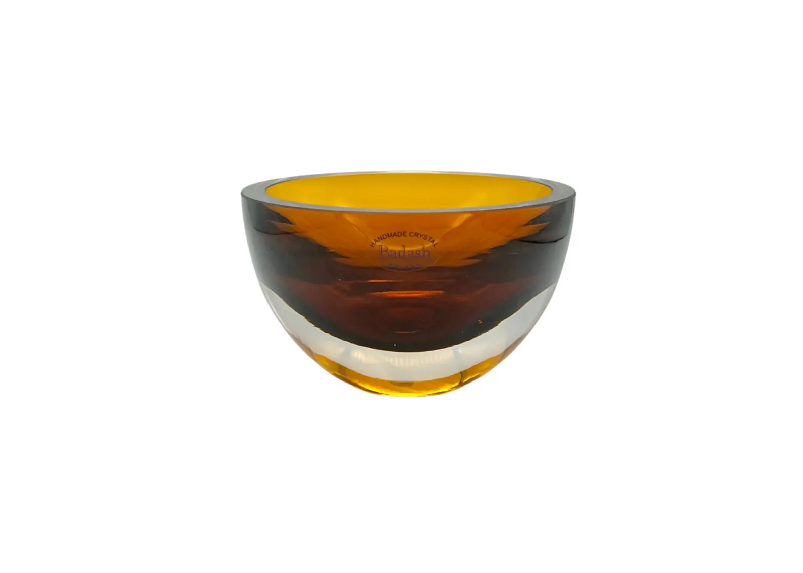 Amber Blown Crystal Bowl by Badash - Brown