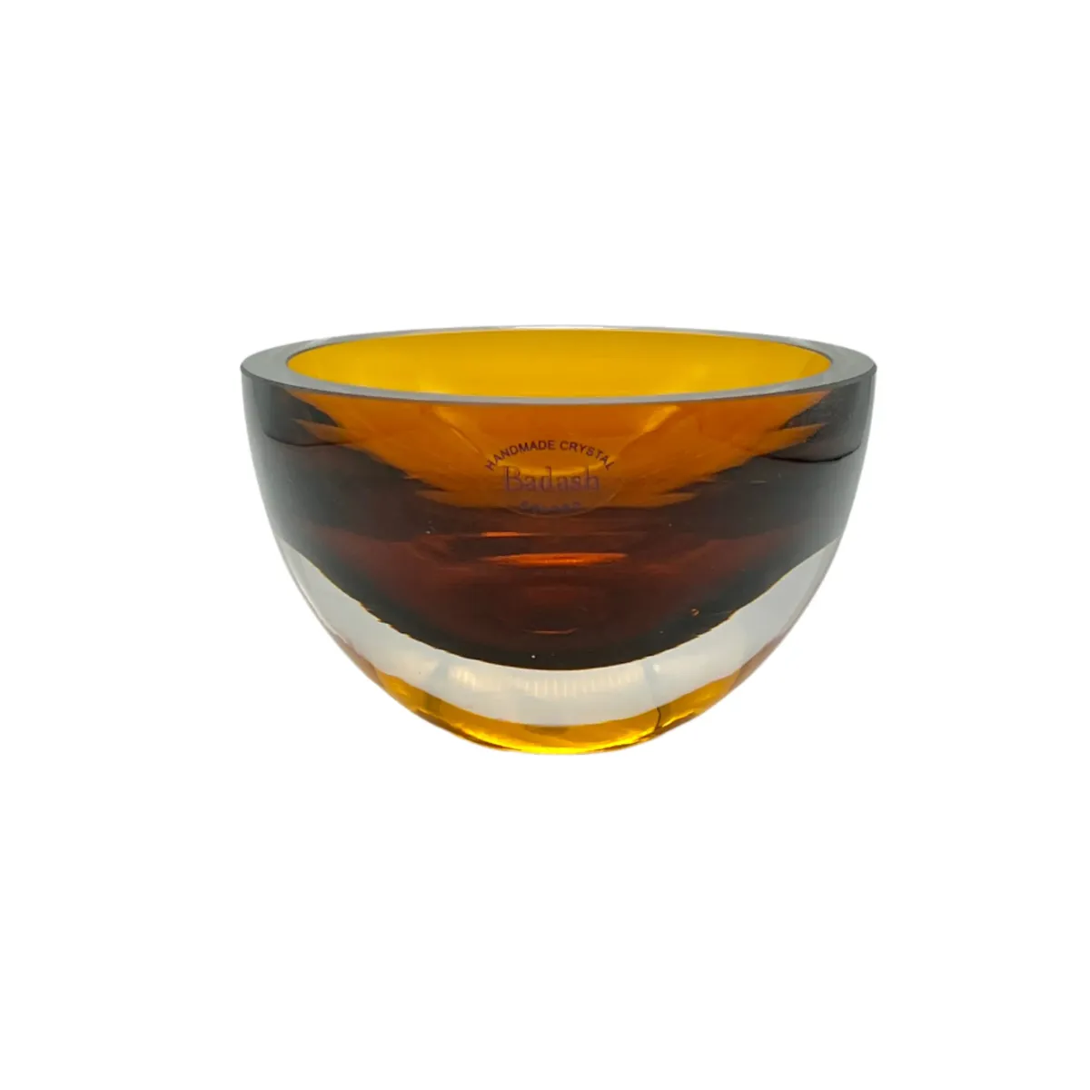 Amber Blown Crystal Bowl by Badash - Brown