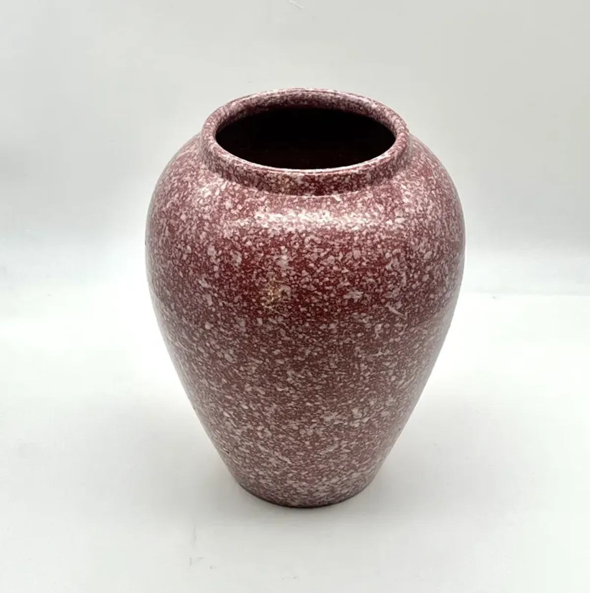 C. 1970s Pink Splatterware Vase