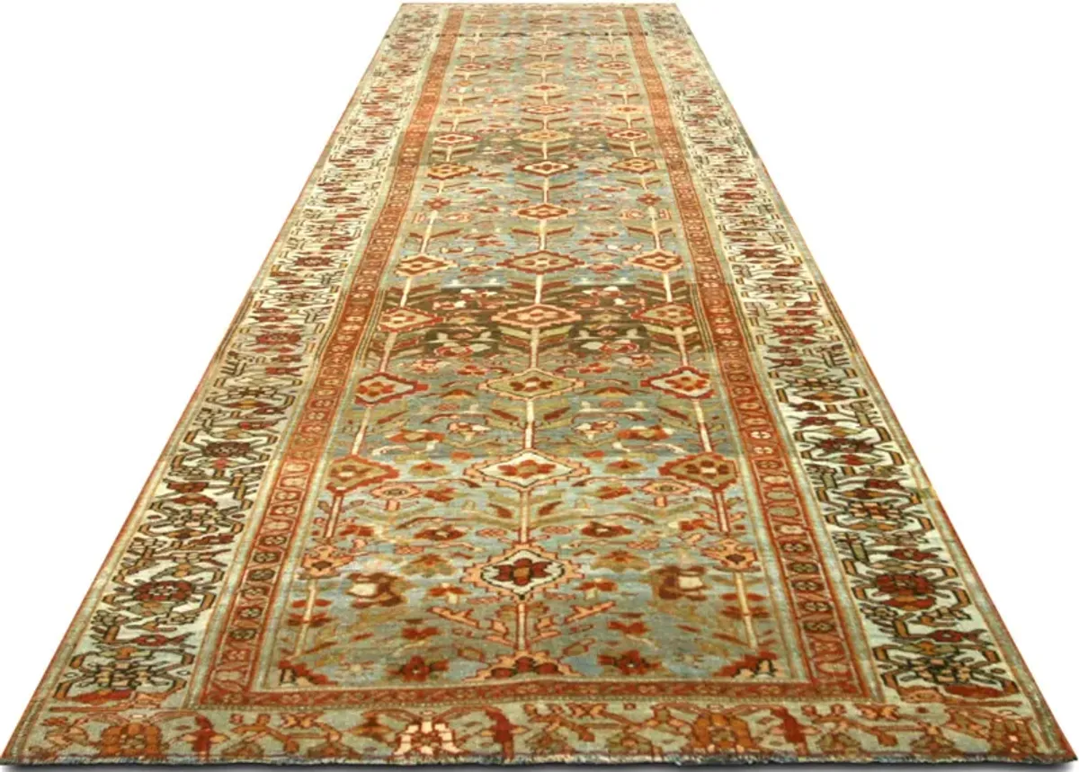 1920s Persian Bidjar Runner -3'9" x16'8'