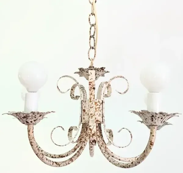 1960s Splatter Chandelier - White