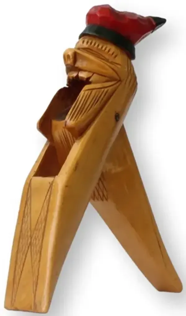 Folk Art Father Christmas Nutcracker - New England Mercantile - brown