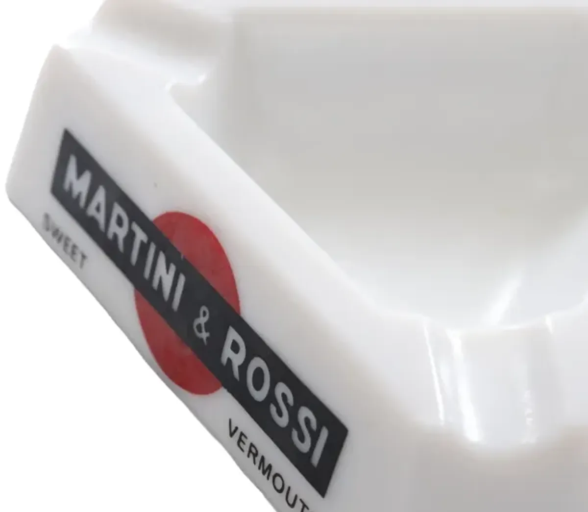 Martini & Rossi Vermouth French Ashtray - White