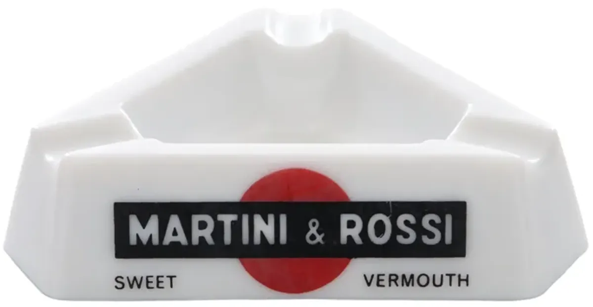 Martini & Rossi Vermouth French Ashtray - White