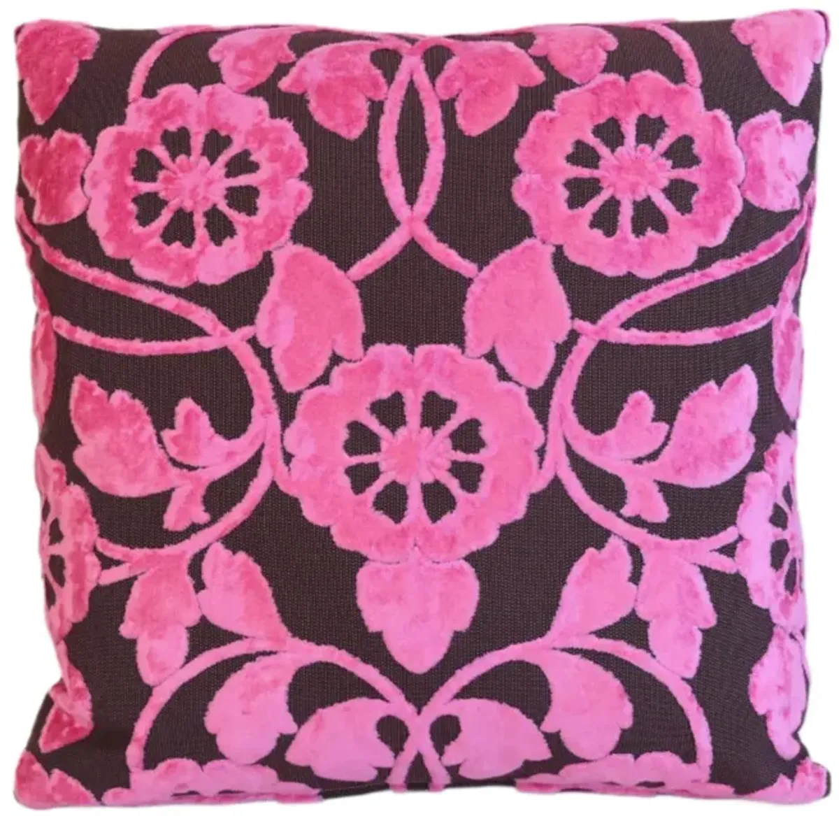 Designer Guild Pink Cut Velvet Pillow