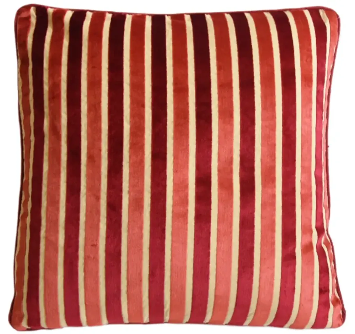 Clarence House Stripe Cut Velvet Pillow