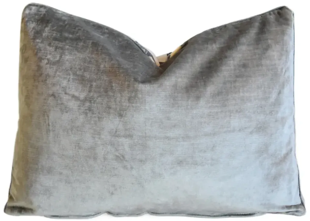 Abstract Holly Hunt Cut Velvet Pillow