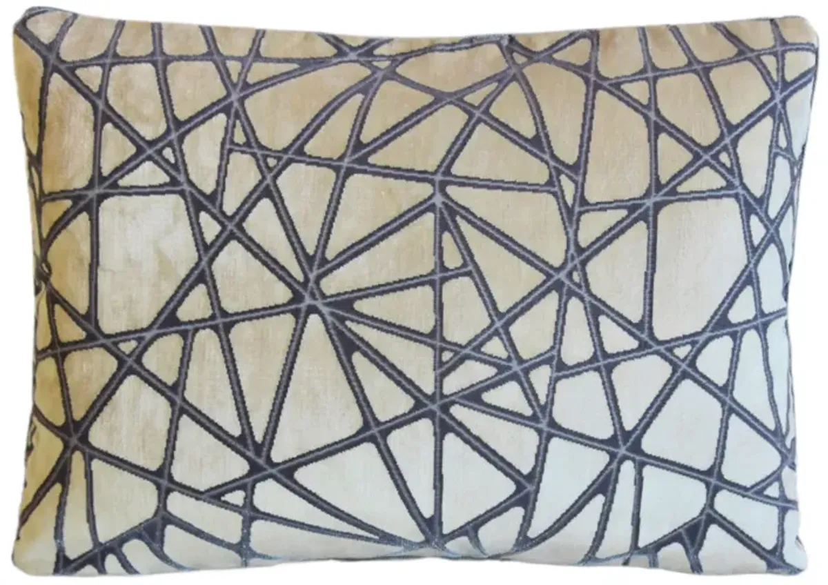 Abstract Holly Hunt Cut Velvet Pillow