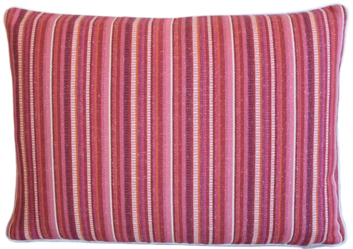 Schumacher Primavera Stripe Berry Pillow