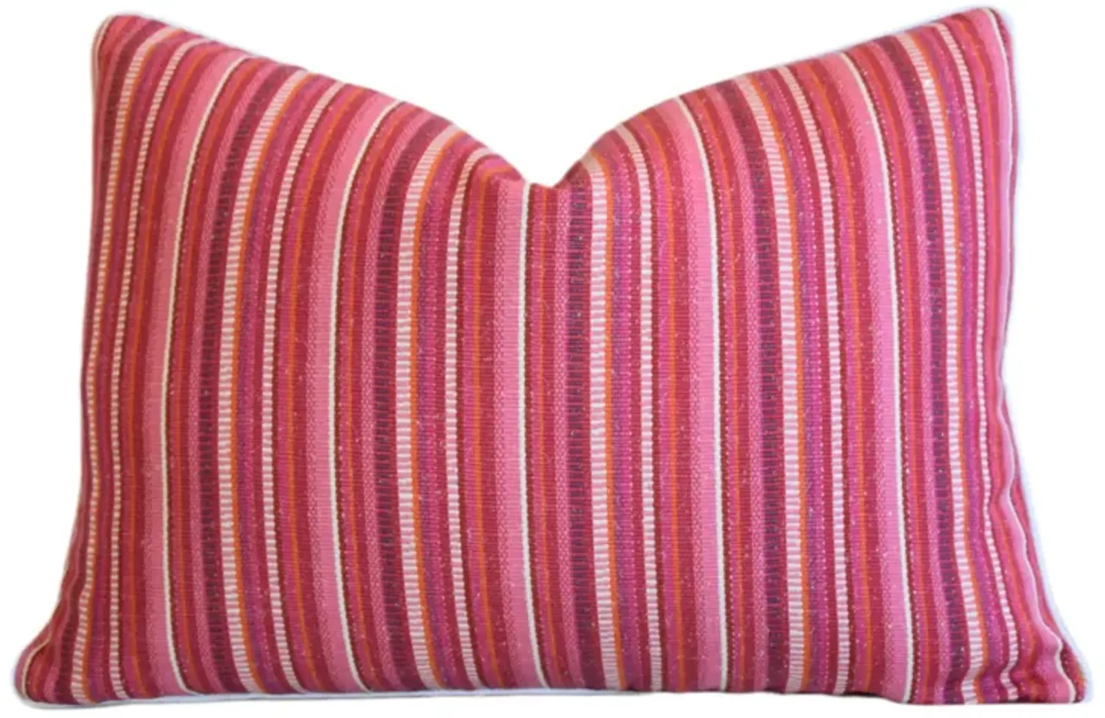 Schumacher Primavera Stripe Berry Pillow