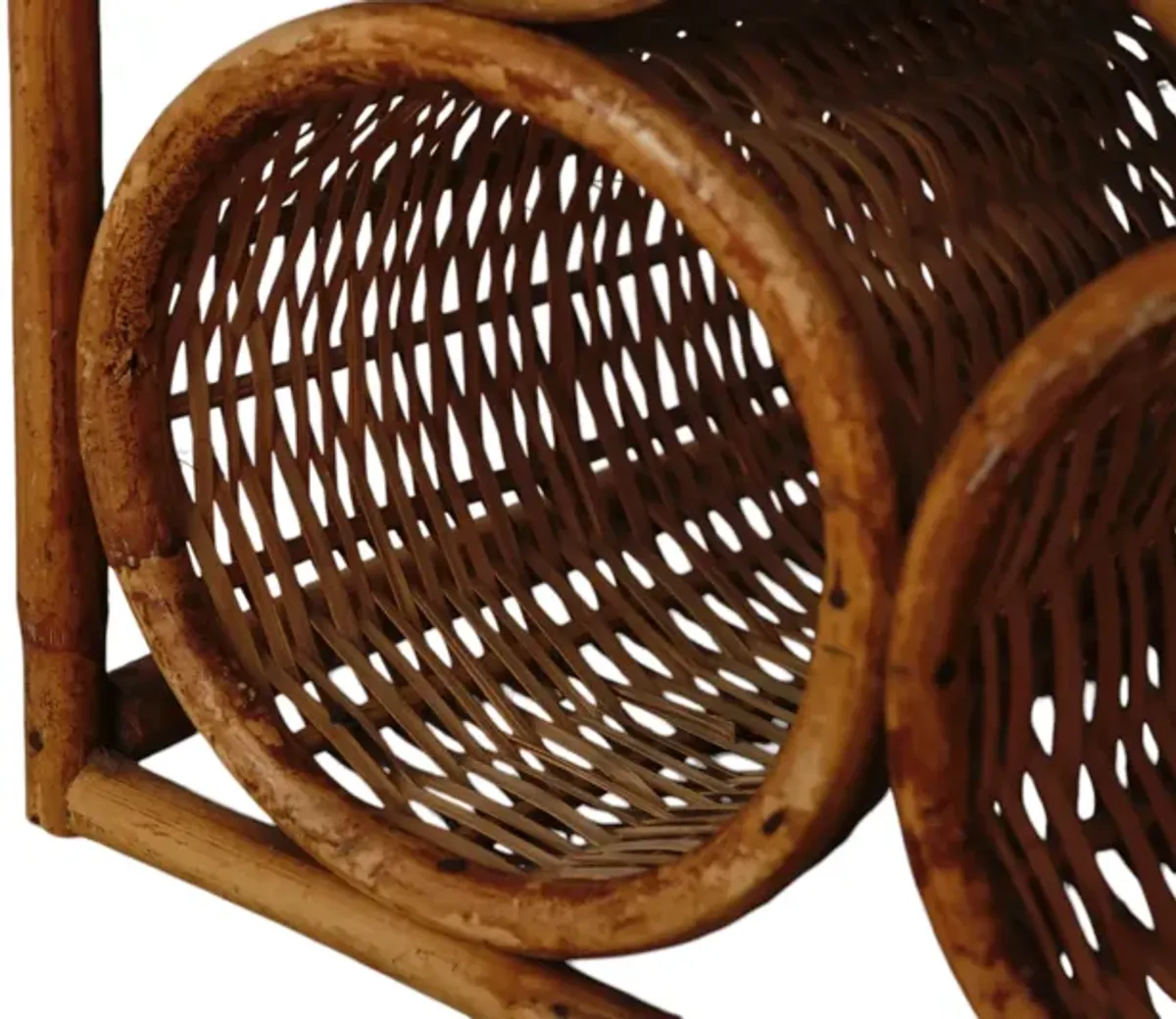 Bamboo & Wicker Wine Rack