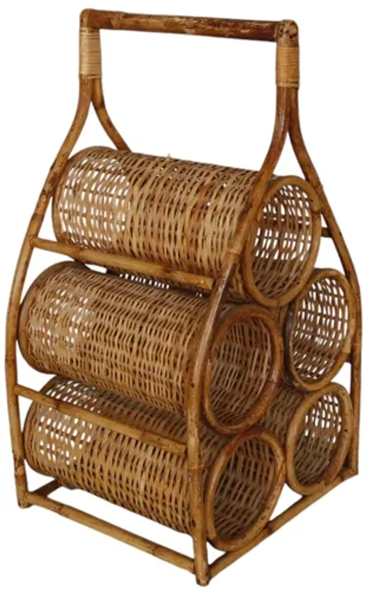 Bamboo & Wicker Wine Rack