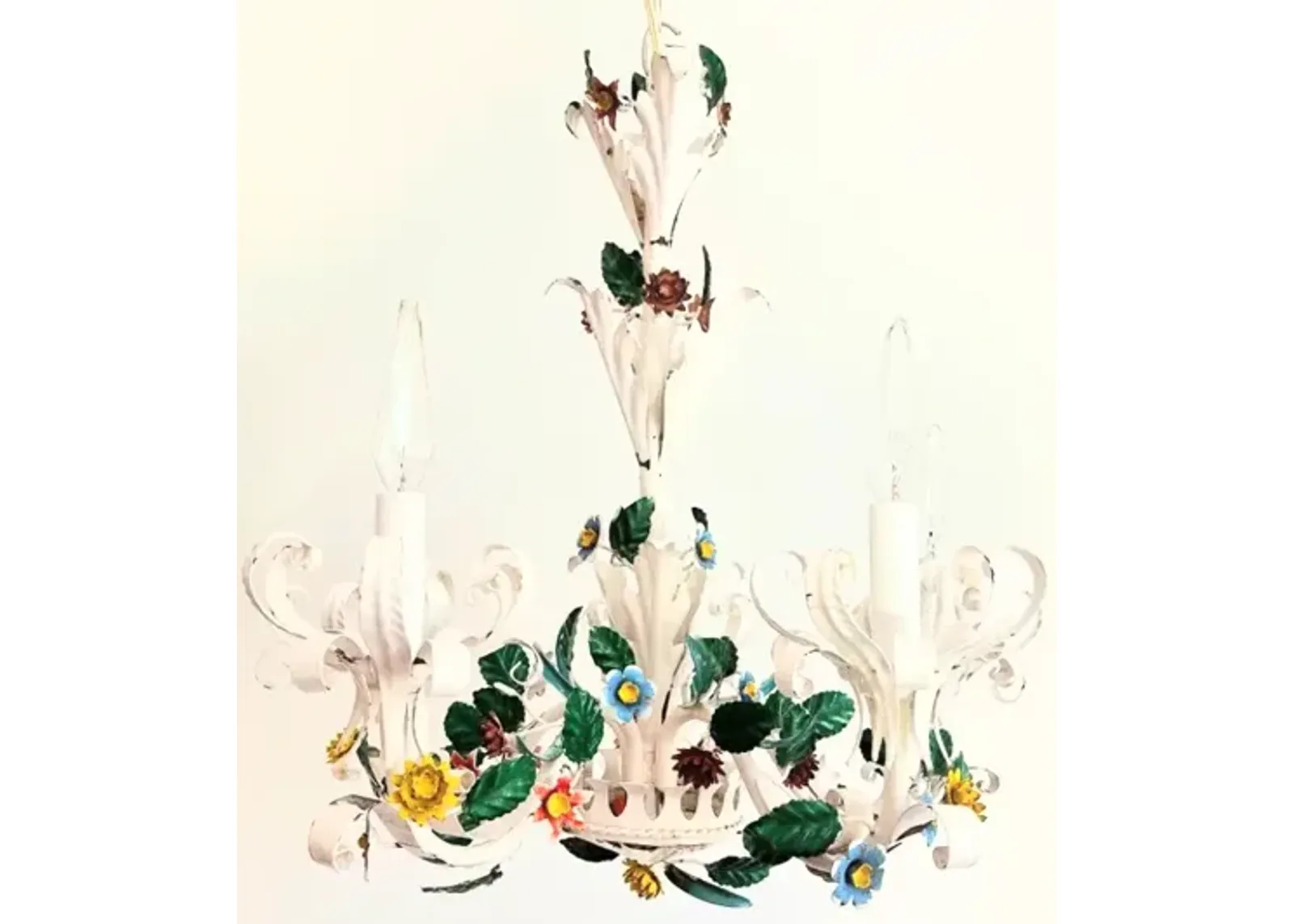 1950s italian Floral Chandelier - Blue