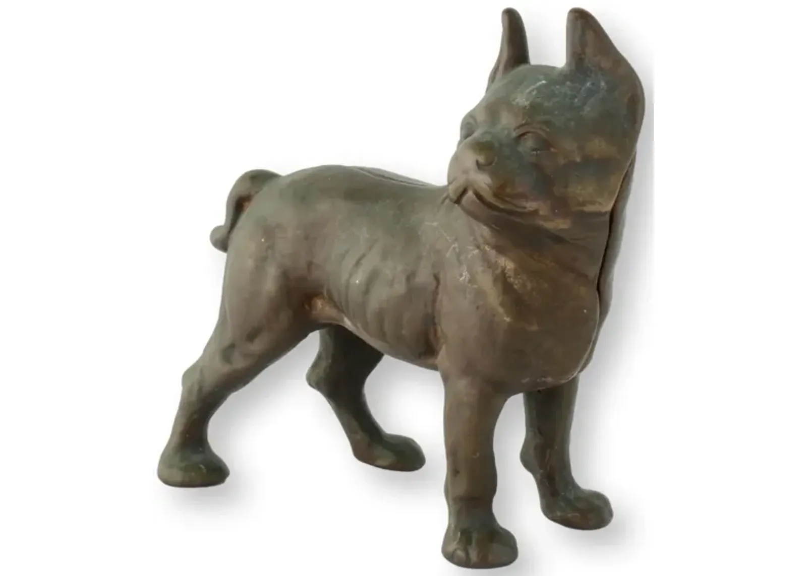 Antique Boston Terrier Money Bank - Brown