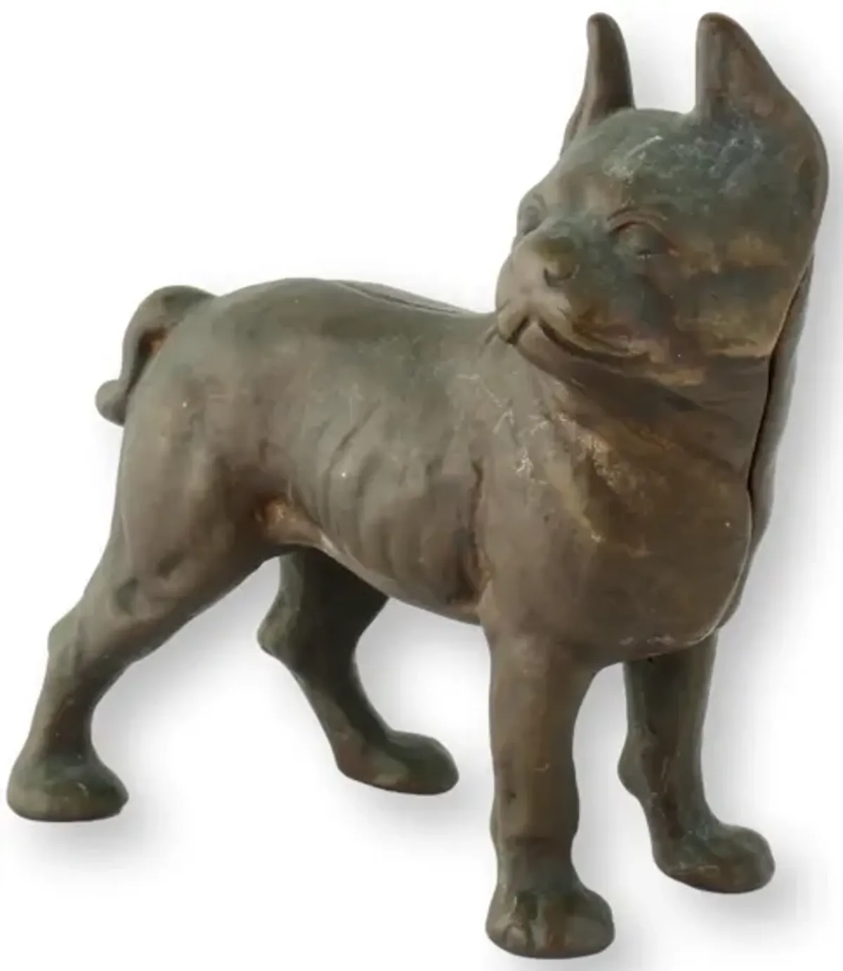 Antique Boston Terrier Money Bank - Brown