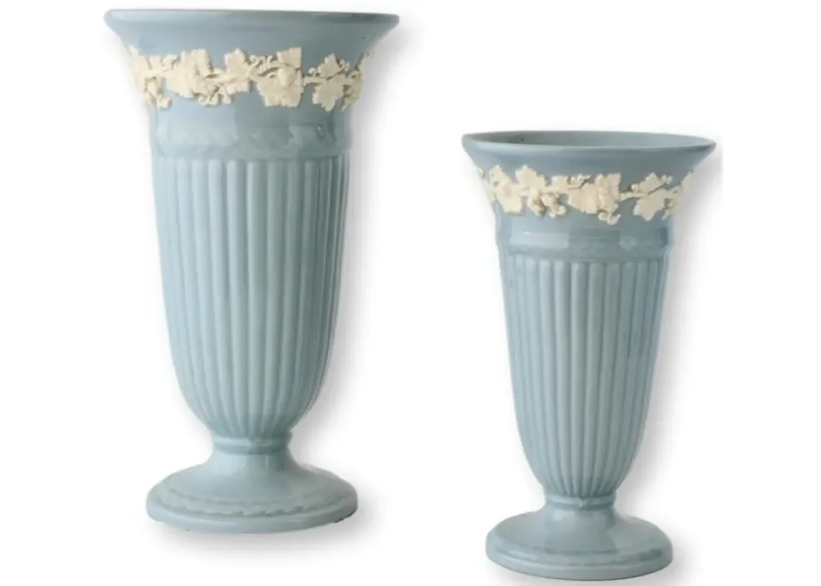 Wedgwood Queensware Blue Vases