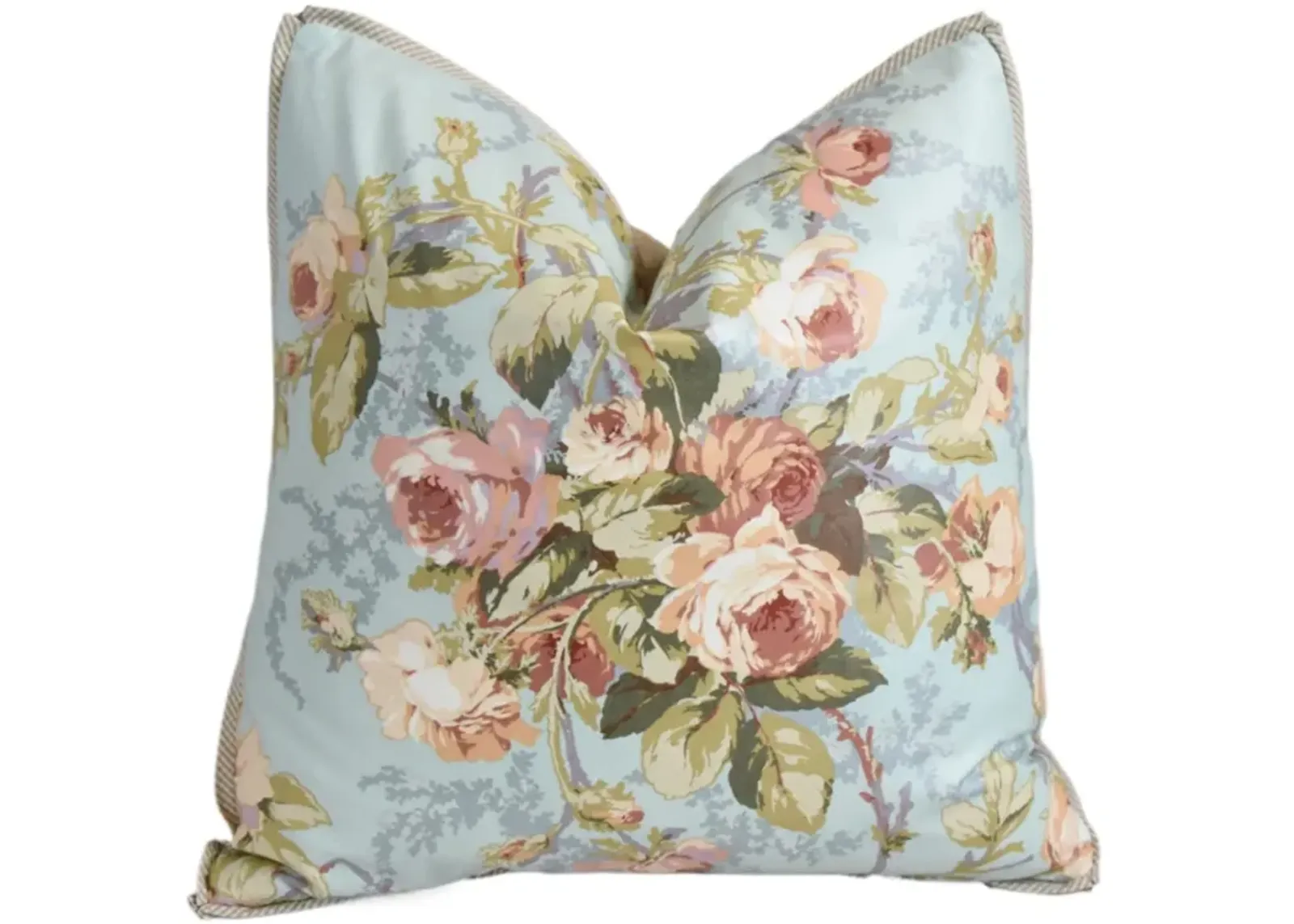 Cottage Roses Floral Flowers Pillow