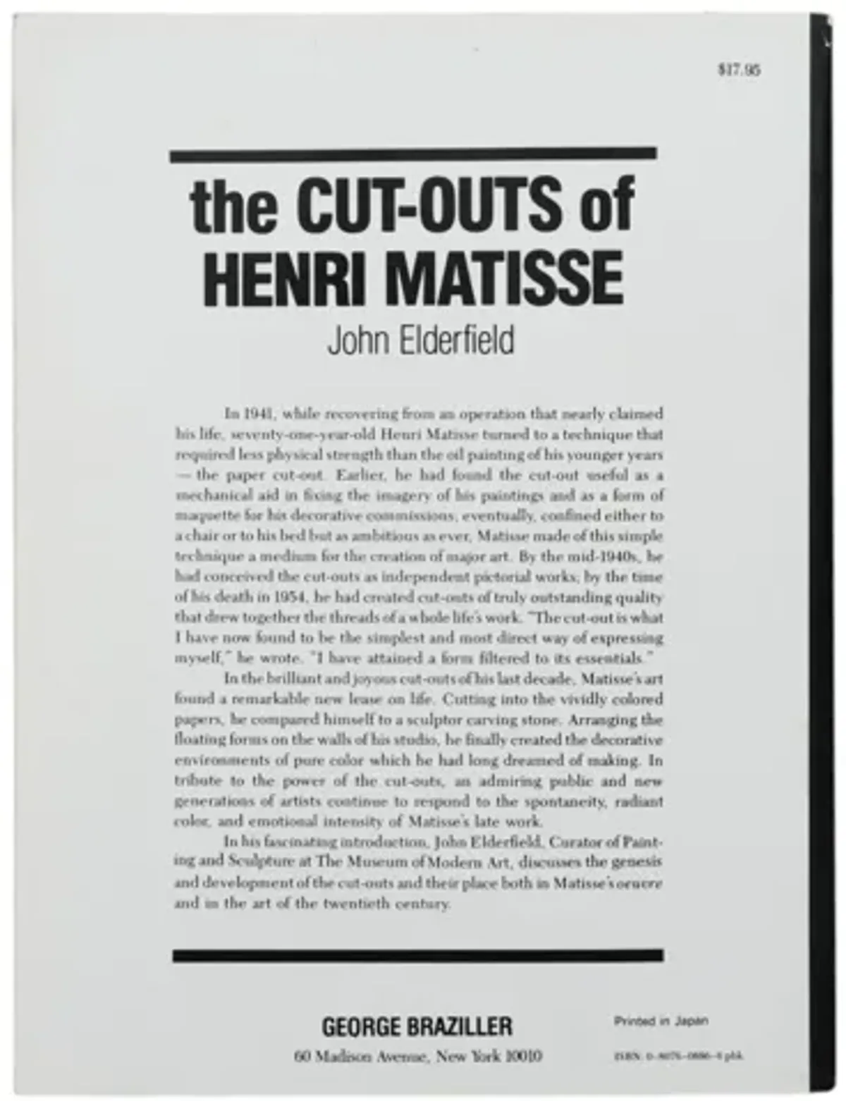 The Cut-Outs of Henri Matisse