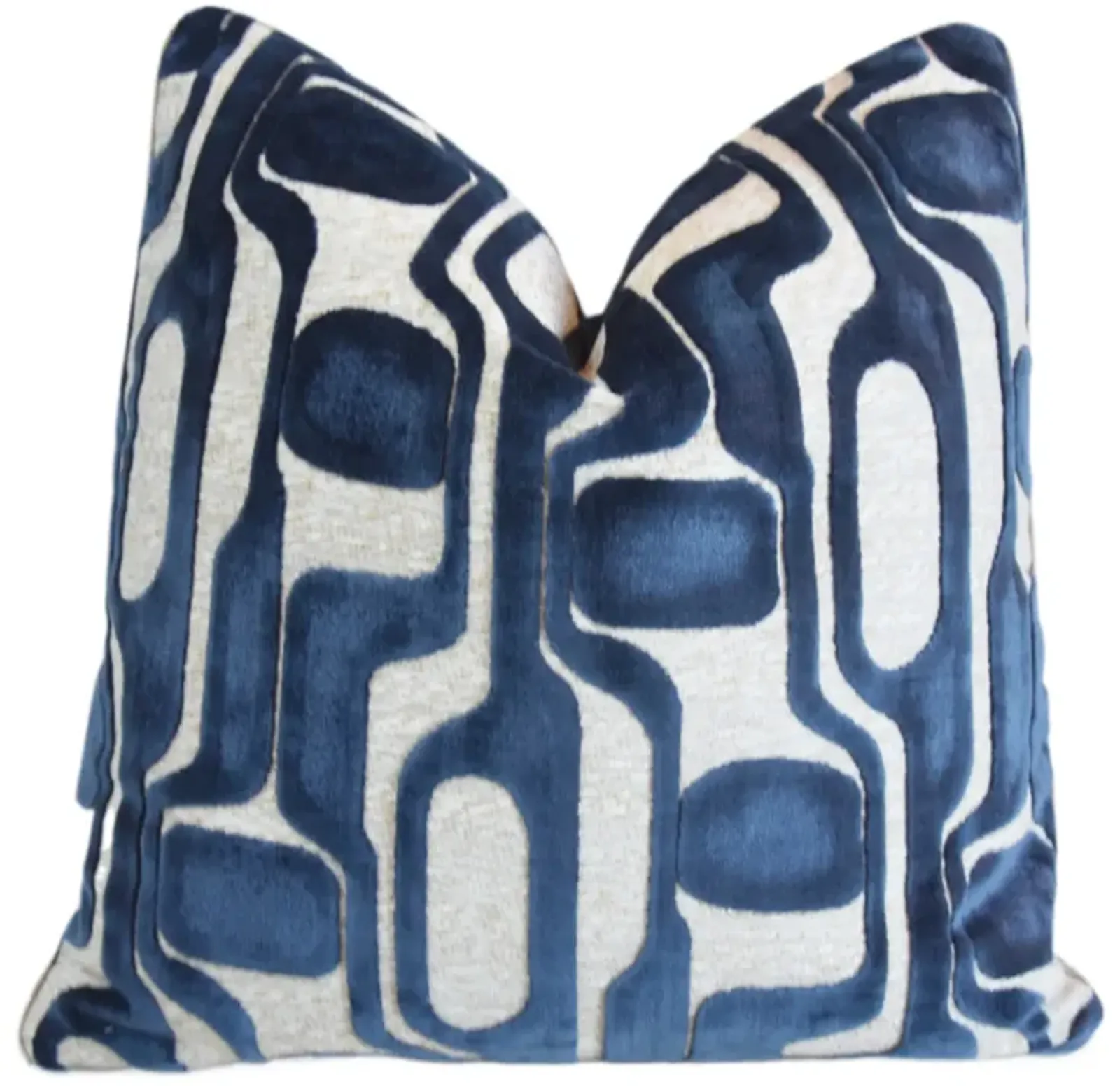 Ambella Home Modern Blue Velvet Pillow