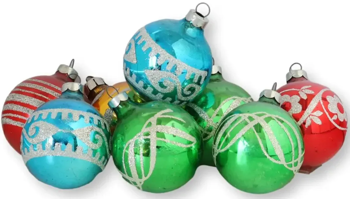 Midcenutry Mercury Glass Tree Ornaments