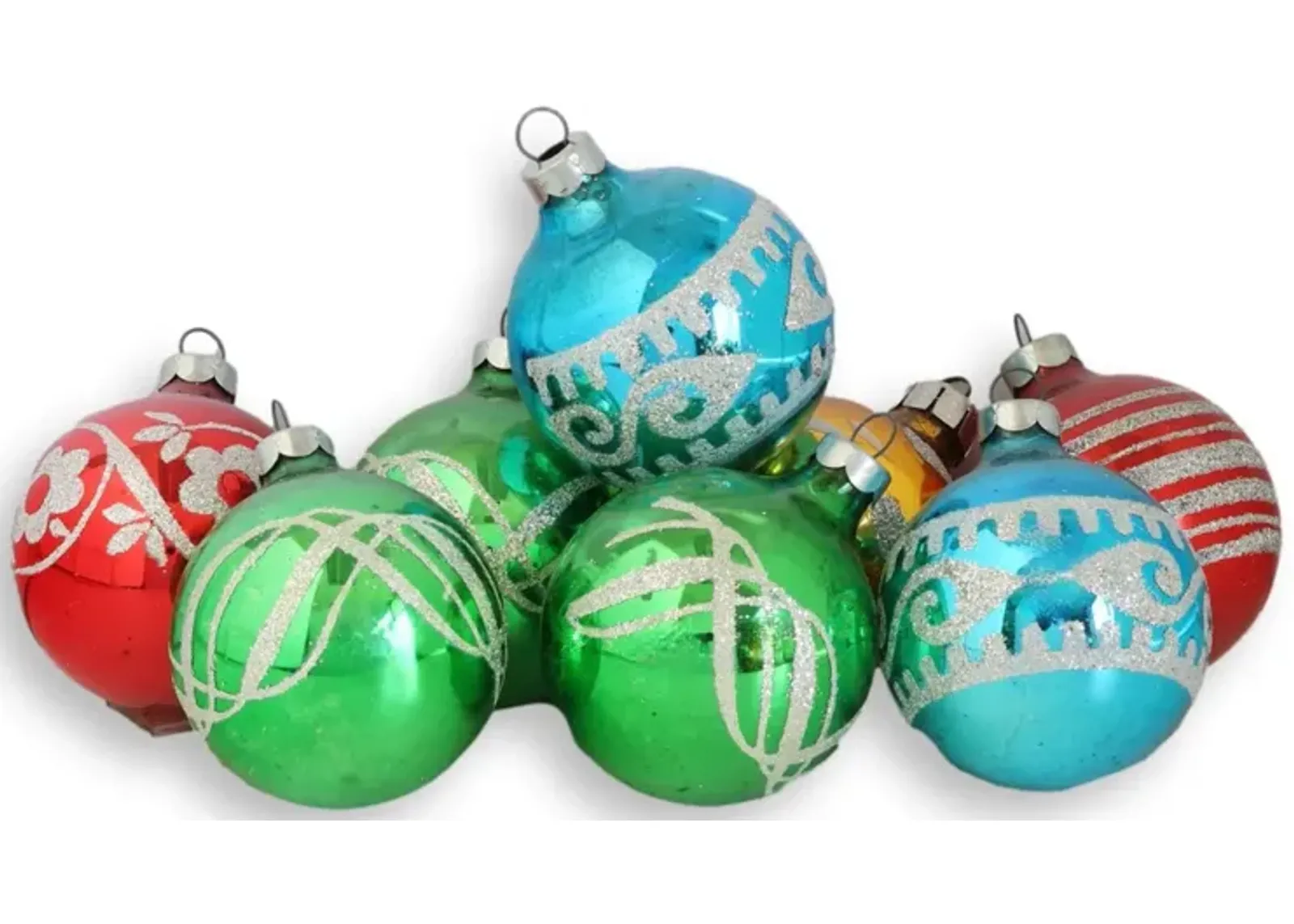 Midcenutry Mercury Glass Tree Ornaments