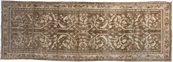 Malayer Pictorial Runner - 3'7 X 9' - Brown
