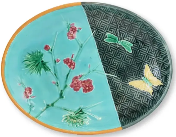 Wedgwood Majolica "Lincoln" Platter - Rose Victoria - Blue