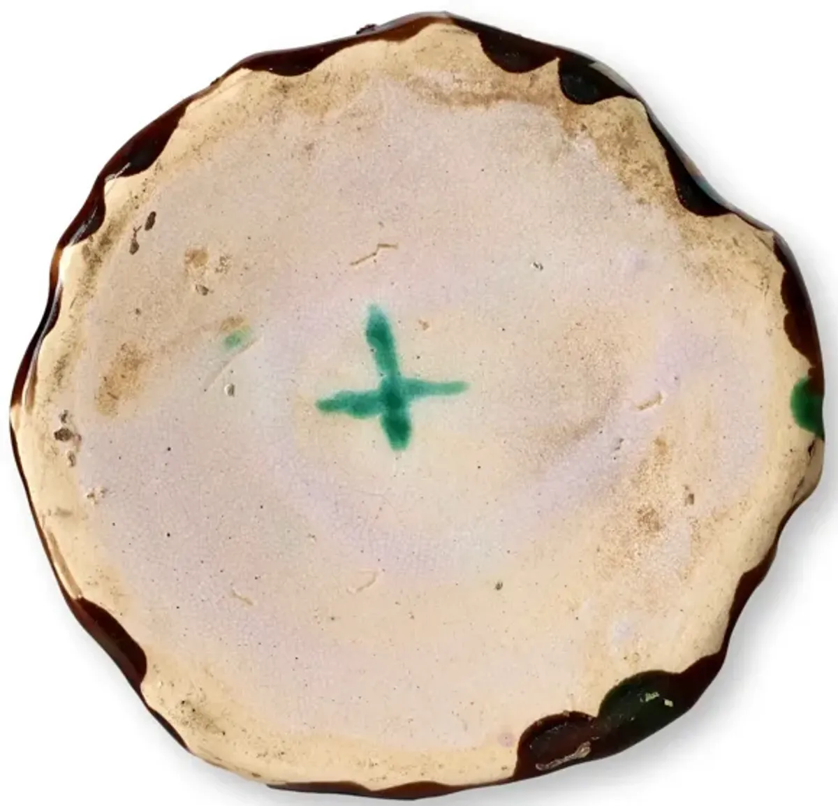 Aesthetic English Majolica Sugar Bowl - New England Mercantile - Brown