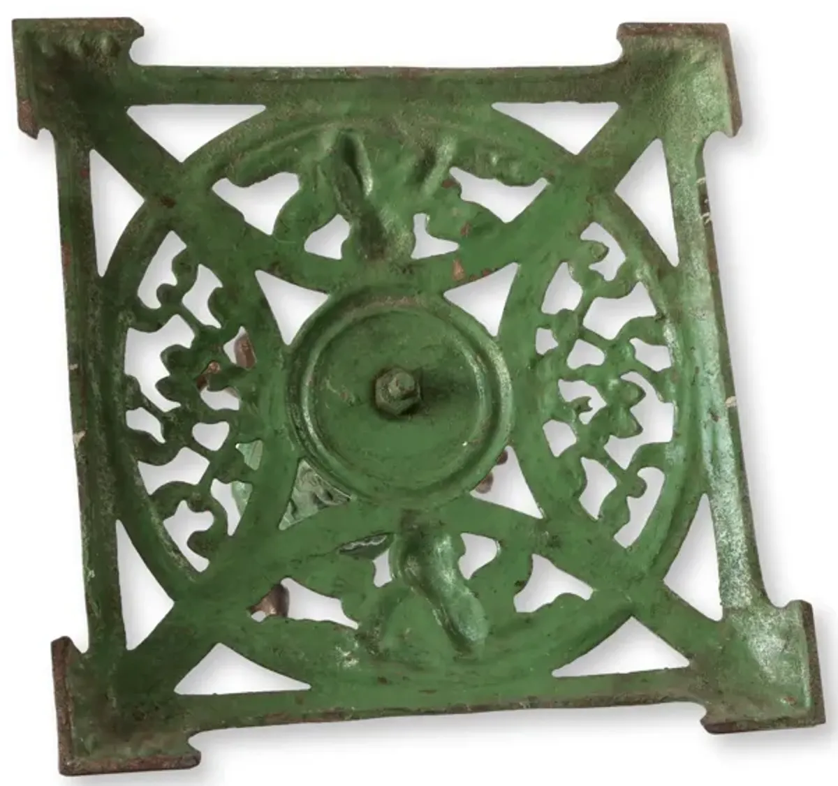 Antique Cast Iron Christmas Tree Stand - Green