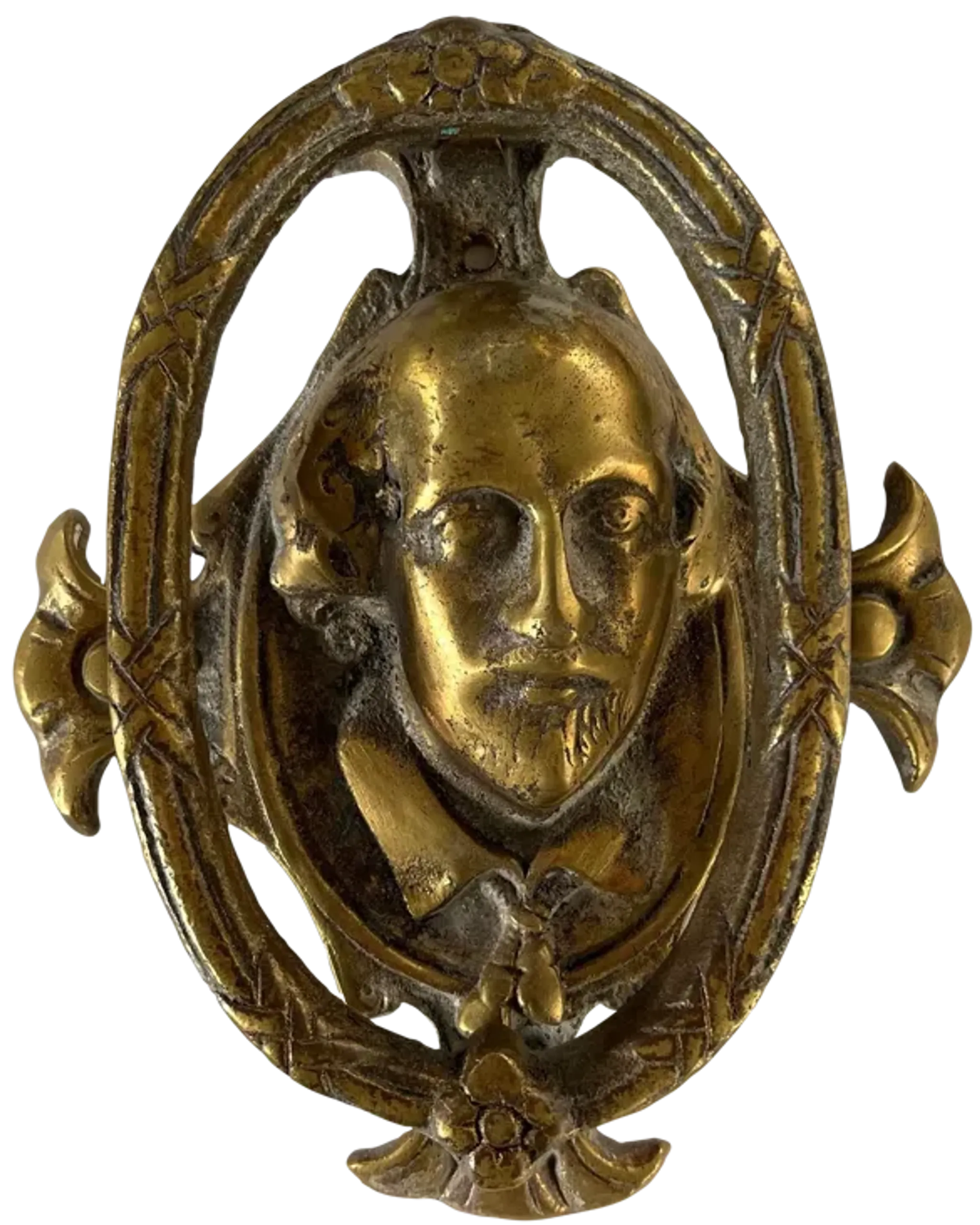 English Brass Shakespeare Door Knocker - C the Light Interiors - Gold ...